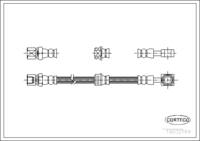 สายเบรค, CORTECO, OEM 562364, หมายเลขสินค้า 1 9 0 3 2 1 6 9, OPEL (108091)