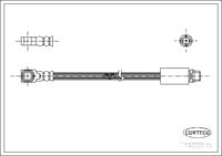 สายเบรค CORTECO OEM 1051091 หมายเลขสินค้า 1 9 0 3 2 1 7 5, FORD (108096)