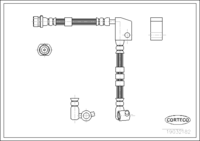 สายเบรค CORTECO OEM 4621050J60 หมายเลขสินค้า 1 9 0 3 2 1 8 2, NISSAN (108102)