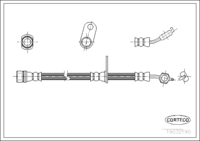 สายเบรค CORTECO OEM 5155060A31 หมายเลขสินค้า 1 9 0 3 2 1 9 0, SUZUKI (108110)