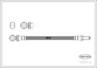 สายเบรค CORTECO OEM GBH157 หมายเลขสินค้า 1 9 0 3 2 1 9 2, MG (108112)