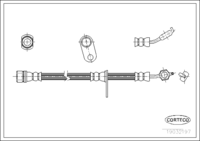 Front Right Brake Hose for TOYOTA, OEM 9094702695