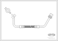 สายเบรค CORTECO OEM 1631049 หมายเลขสินค้า 1 9 0 3 2 2 0 1, FORD (108121)