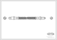 สายเบรค, CORTECO, OEM GVP1009, หมายเลขสินค้า 1 9 0 3 2 2 1 2, AUSTIN (108131)