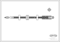 สายเบรค, CORTECO, OEM 4426474, หมายเลขสินค้า 1 9 0 3 2 2 1 3, SAAB (108132)