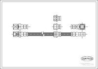 สายเบรค, CORTECO, OEM 562037, หมายเลขสินค้า 1 9 0 3 2 2 1 9, OPEL (108138)