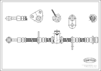 สายเบรค CORTECO, OEM 01465SM4010, หมายเลขสินค้า 1 9 0 3 2 2 3 2, HONDA (108151)