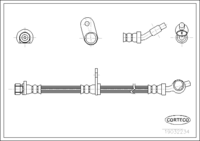 สายเบรค CORTECO OEM 46430SD4013 หมายเลขสินค้า 1 9 0 3 2 2 3 4, HONDA (108153)