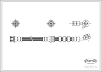 สายเบรค CORTECO OEM 462102J007 หมายเลขสินค้า 1 9 0 3 2 2 3 6, NISSAN (108155)