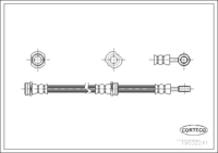 สายเบรค CORTECO OEM 462115M316 หมายเลขสินค้า 1 9 0 3 2 2 4 1, NISSAN (108160)