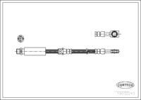 สายเบรค, CORTECO, OEM 562377, หมายเลขสินค้า 1 9 0 3 2 2 4 3, OPEL (108162)