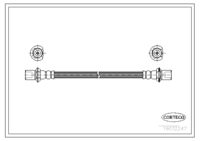 Brake Hose for Toyota, Front and Rear Fitting, Length 298mm