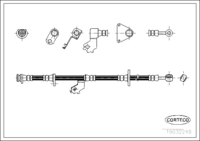สายเบรค CORTECO OEM 46411ST3E01 หมายเลขสินค้า 1 9 0 3 2 2 4 8, HONDA (108167)