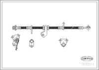 สายเบรค CORTECO OEM 46410ST3E01 หมายเลขสินค้า 1 9 0 3 2 2 7 3, HONDA (108189)