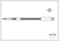 สายเบรค, CORTECO, OEM 4426508, หมายเลขสินค้า 1 9 0 3 2 2 7 4, SAAB (108190)