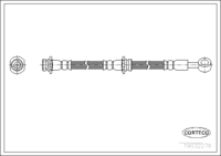 Brake Hose, CORTECO, OEM 462102F206, Article number 1 9 0 3 2 2 7 6, NISSAN (108192)
