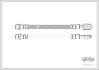 สายเบรค, CORTECO, OEM 4B0611775A, หมายเลขสินค้า 1 9 0 3 2 2 7 7, AUDI (108193)
