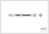 Brake Hose, CORTECO, OEM 1114758, Article number 1 9 0 3 2 2 8 4, FORD (108200)