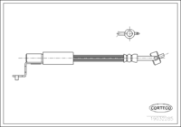 Brake Hose, CORTECO, OEM 1051514, Article number 1 9 0 3 2 2 8 5, FORD (108201)