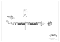 Brake Hose, CORTECO, OEM 9094702660, 1 9 0 3 2 2 8 9, TOYOTA (Fitting Position:Front Axle Left, Length [mm]:453)