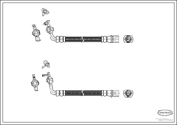 CORTECO สายเบรคสำหรับ Toyota เพลาหน้า ยาว 283mm