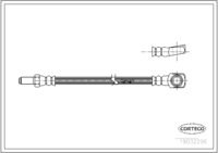 สายเบรค CORTECO OEM MHF5670BA เลขสินค้า 1 9 0 3 2 2 9 6, JAGUAR (108212)