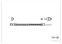 สายเบรค, CORTECO, OEM 8E0611775H, หมายเลขสินค้า 1 9 0 3 2 3 1 0, AUDI (108226)