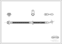 สายเบรค CORTECO OEM 01465S6D000 หมายเลขสินค้า 1 9 0 3 2 3 1 1, HONDA (108227)