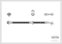 สายเบรค CORTECO OEM 01464S6D000 หมายเลขสินค้า 1 9 0 3 2 3 1 2, HONDA (108228)