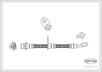 สายเบรค CORTECO OEM 01468S5AJ02 หมายเลขสินค้า 1 9 0 3 2 3 1 4, HONDA (108230)