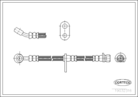 สายเบรค CORTECO OEM 46411SD2671 หมายเลขสินค้า 1 9 0 3 2 3 1 6, HONDA (108232)
