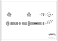 สายเบรค CORTECO OEM 462104U205 หมายเลขสินค้า 1 9 0 3 2 3 2 4, NISSAN (108240)