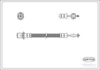 Brake Hose, CORTECO, OEM 9094702463, Article number 1 9 0 3 2 3 2 7, TOYOTA Rear Axle 308mm Length