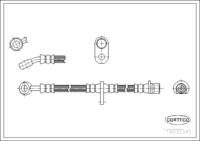 สายเบรค CORTECO OEM 46410SD2671 หมายเลขสินค้า 1 9 0 3 2 3 4 5, HONDA (108257)
