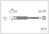 สายเบรค, CORTECO, OEM 562336, หมายเลขสินค้า 1 9 0 3 2 3 4 6, OPEL (108258)