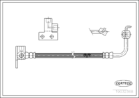 สายเบรค, CORTECO, OEM NA0143980A, หมายเลขสินค้า 1 9 0 3 2 3 6 8, MAZDA (108280)