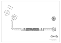 สายเบรค CORTECO OEM 0K01143810B หมายเลขสินค้า 1 9 0 3 2 3 7 1, KIA (108283)