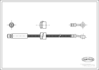 สายเบรค CORTECO OEM 96493342 หมายเลขสินค้า 1 9 0 3 2 3 7 9, CHEVROLET (108291)