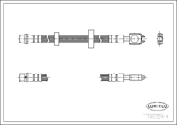 สายเบรค, CORTECO, OEM 6E0611701A, หมายเลขสินค้า 1 9 0 3 2 4 1 4, VW (108300)