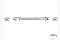Brake Hose, CORTECO, OEM 9094702603, Article number 1 9 0 3 2 4 2 1, TOYOTA (Fitting Position:Rear Axle , Length [mm]:286)