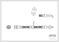 Front Left Brake Hose for Toyota (486mm, OEM 9094702633)