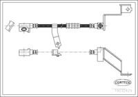 สายเบรค CORTECO, OEM 4797620, หมายเลขสินค้า 1 9 0 3 2 4 2 9, CHRYSLER (108314)