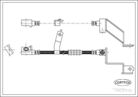 สายเบรค CORTECO OEM 4797621 หมายเลขสินค้า 1 9 0 3 2 4 3 0, CHRYSLER (108315)