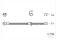 สายเบรค CORTECO OEM 46411S1AE01 หมายเลขสินค้า 1 9 0 3 2 4 3 7, HONDA (108322)