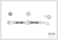 Brake Hose, CORTECO, OEM 51550M70F10, Article number 1 9 0 3 2 4 4 3, SUZUKI (108328)