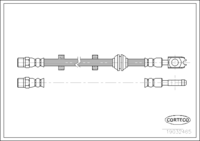 Brake Hose, CORTECO, OEM 1H0611701B, Article number 1 9 0 3 2 4 6 5, VW (108341)