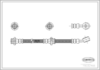 Brake Hose, CORTECO, OEM 462100M001, Article number 1 9 0 3 2 4 6 6, NISSAN (108342)