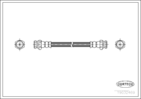 สายเบรค CORTECO OEM D00143810A หมายเลขสินค้า 1 9 0 3 2 4 6 9, MAZDA (108345)