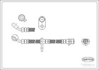 สายเบรค CORTECO OEM 01468SR3902 หมายเลขสินค้า 1 9 0 3 2 4 7 2, HONDA (108348)