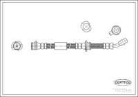 สายเบรค CORTECO OEM 4621060Y05 หมายเลขสินค้า 1 9 0 3 2 4 8 5, NISSAN (108359)
